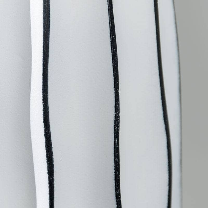 Homeware - White & Black Striped Vase - 35.5cm  -  60008144