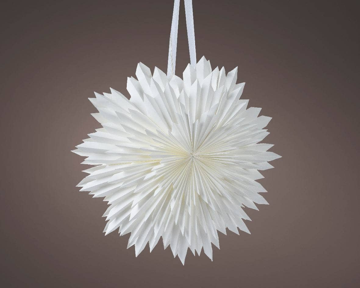 White Hanging LED Snowflake - 60cm  -  60008574