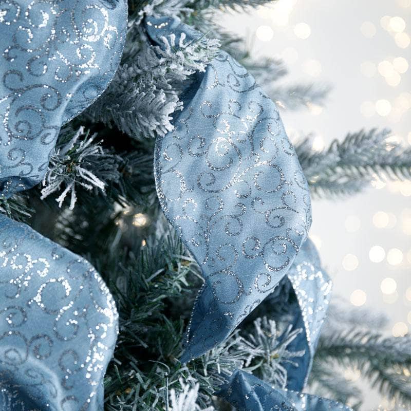 Christmas  -  Winter Sky Blue Satin Roll of Ribbon - 2.7m  -  60001416