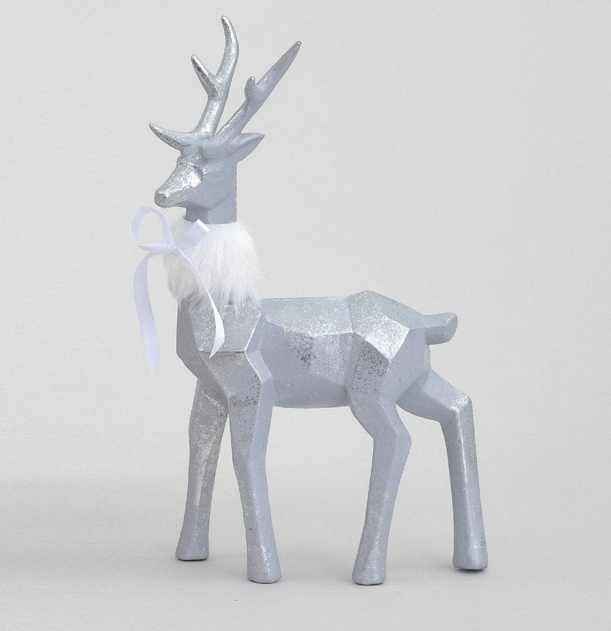  -  SWIFT YYY52390 STANDING REINDEER ORNAMENT SILVER 34CM  -  60008649