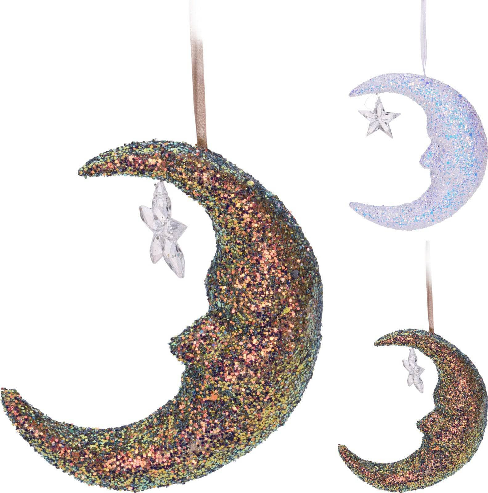  -  KOOPMAN YZB001780 HANGING MOON DECO 14CM  -  60008479