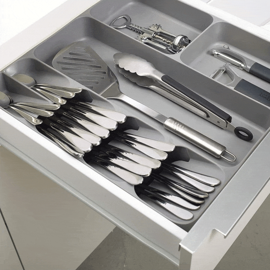 Kitchenware  -  Joseph Joseph Drawer Store Cutlery Organiser Grey  -  50149147