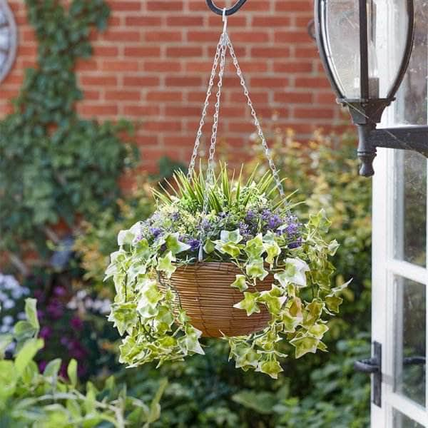 Lilac Bloom Artificial Flower Hanging Basket | Taskers Online Store ...