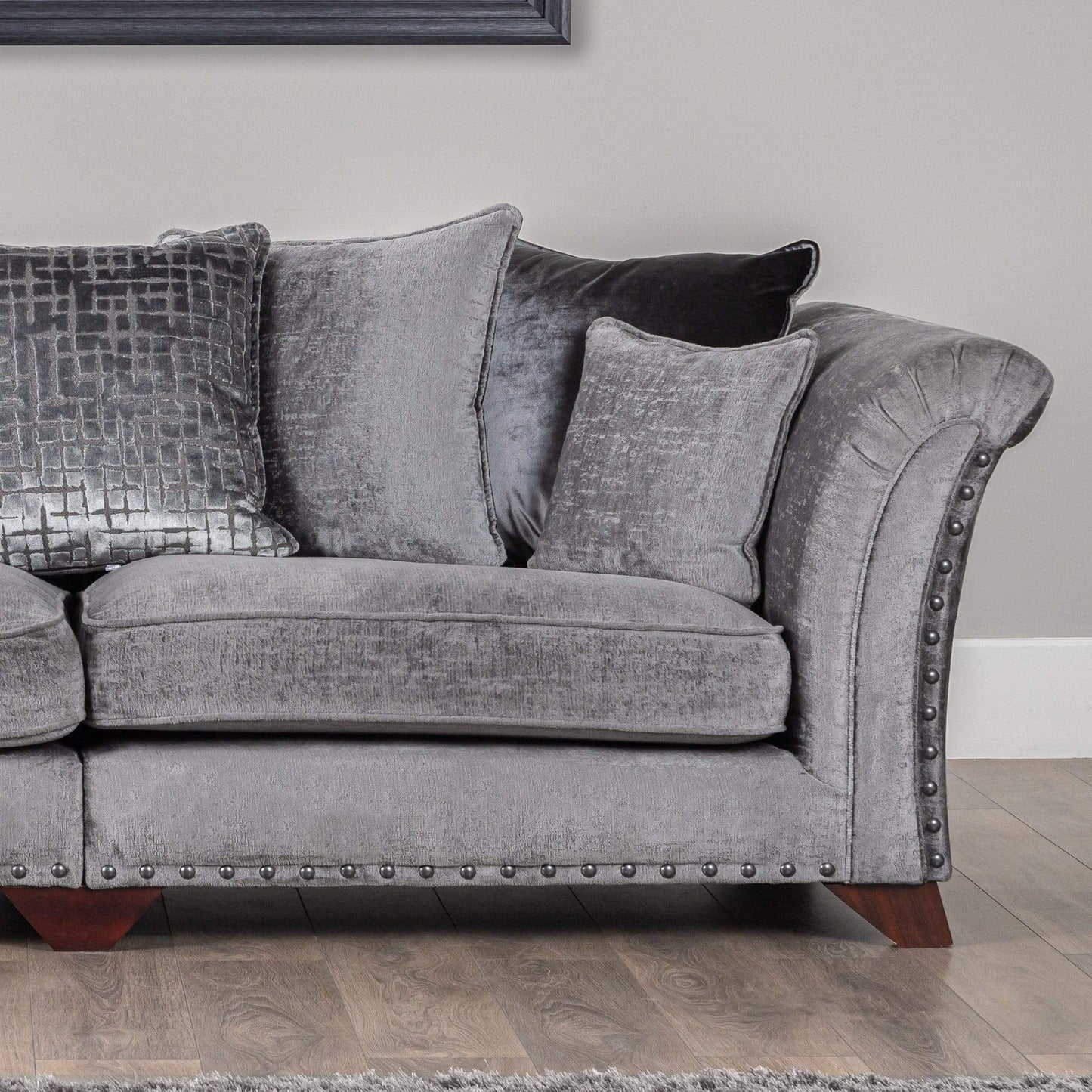 Furniture  -  Provence Grey 4 Seat Sofa  -  50152010