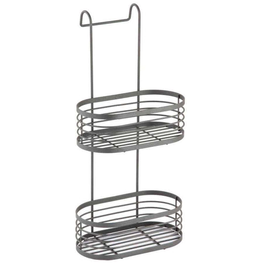 Homeware  -  Blue Canyon Grey 2 Tier Over Shower Screen Caddy  -  50142022