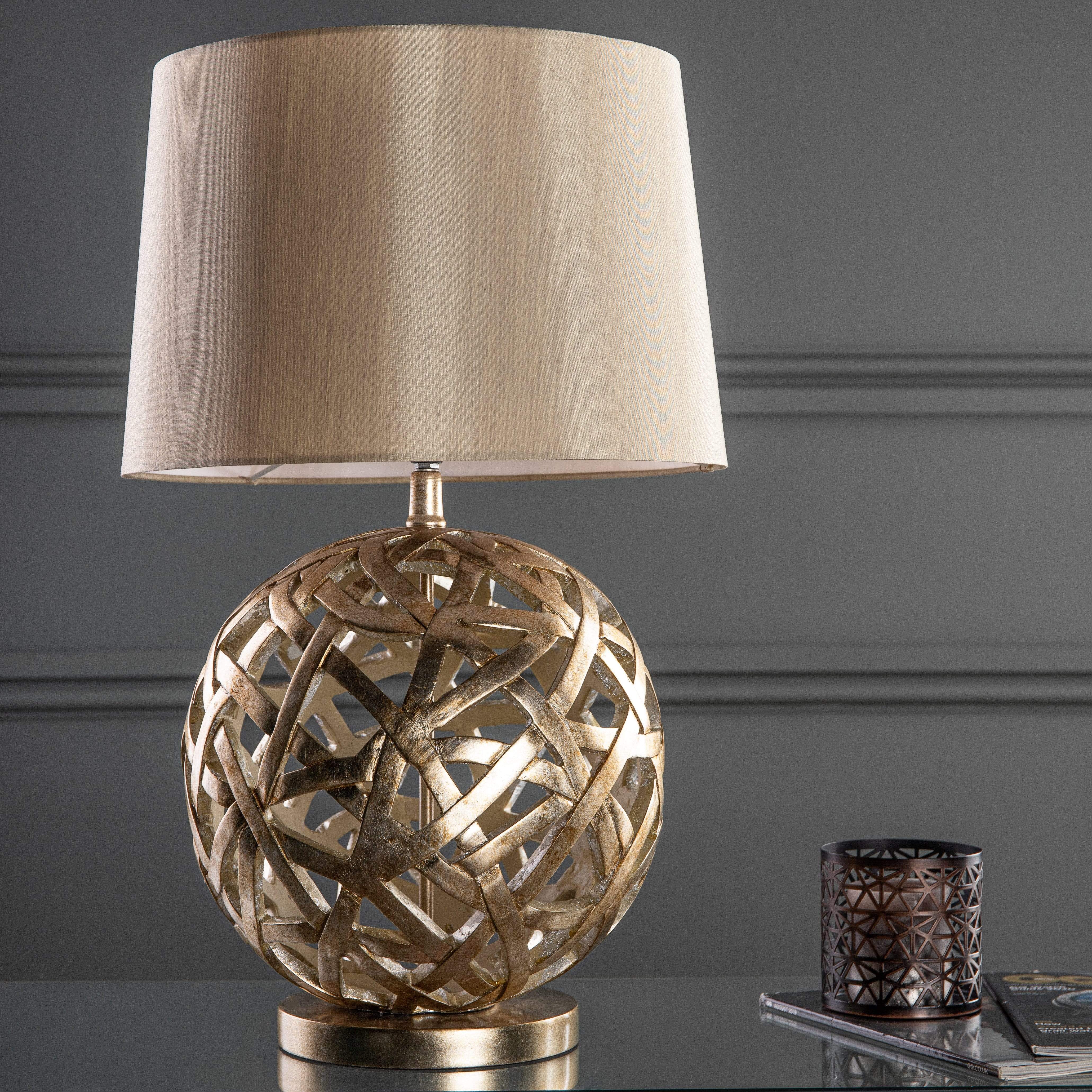 Tahari gold online table lamp