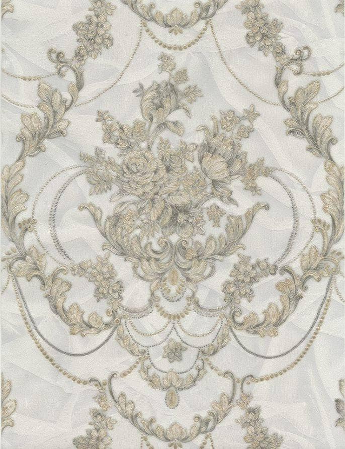 Wallpaper  -  Debona Perla 2 Silver/Gold Wallpaper - 9084  -  60003887