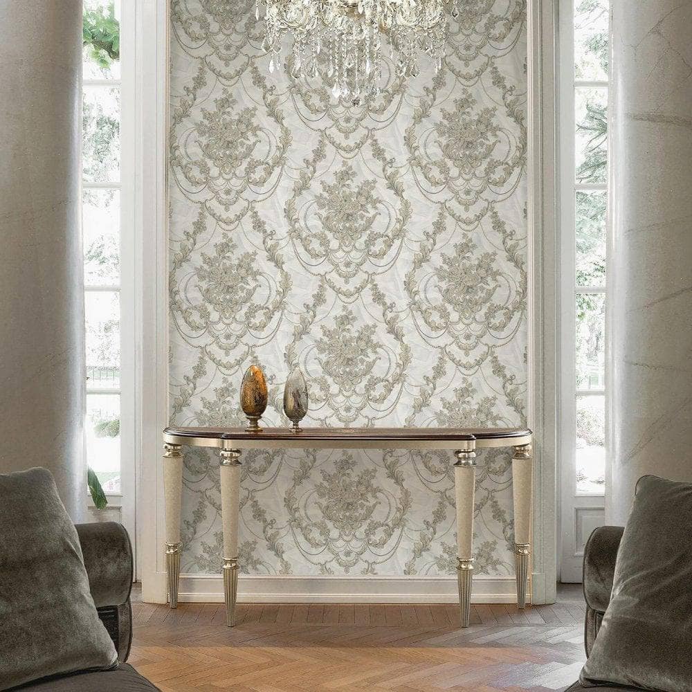 Wallpaper  -  Debona Perla 2 Silver/Gold Wallpaper - 9084  -  60003887