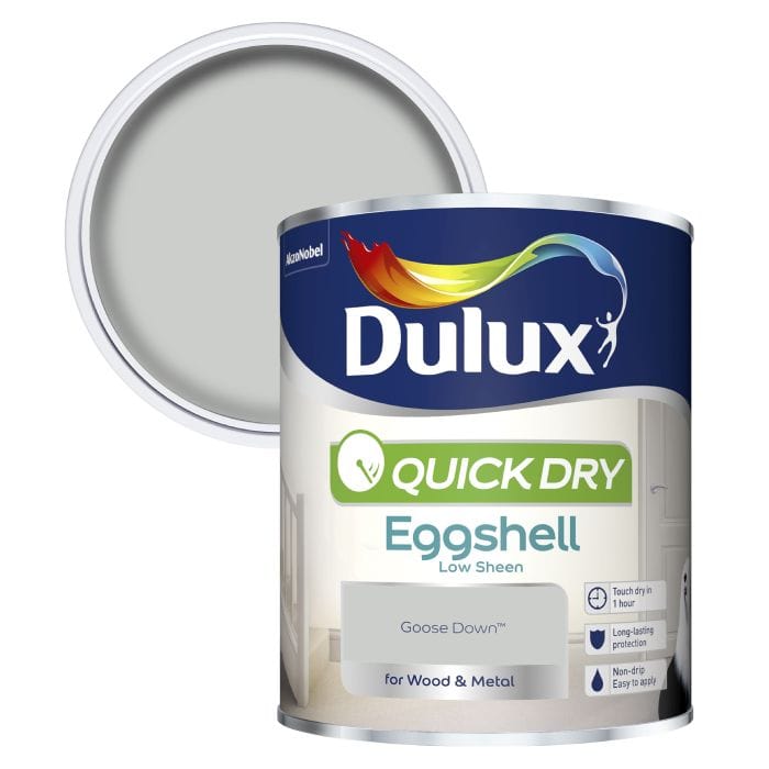 Paint  -  Dulux Quick Dry Eggshell 750Ml Goose Down  -  60003431