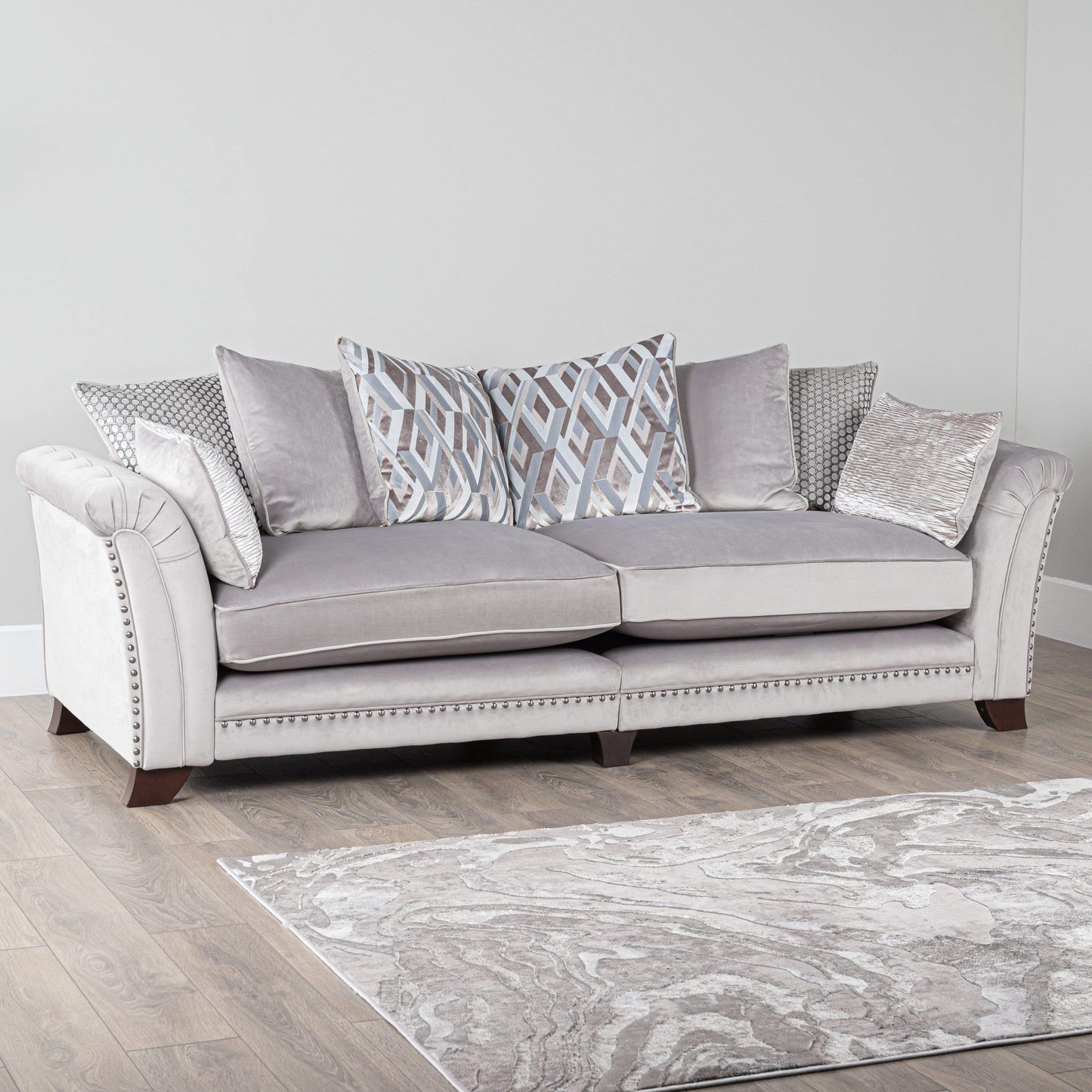 Furniture  -  Florence Grey 4 Seat Sofa  -  50155846