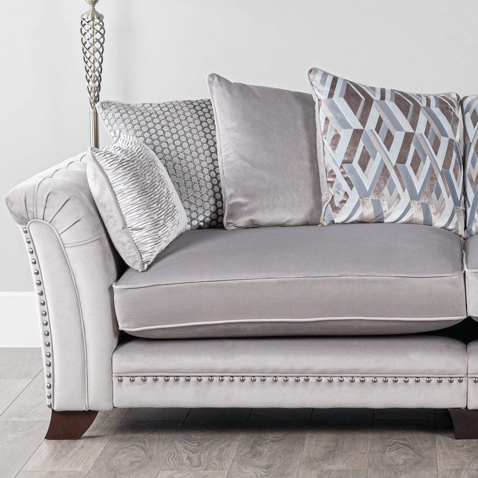 Furniture  -  Florence Grey 4 Seat Sofa  -  50155846