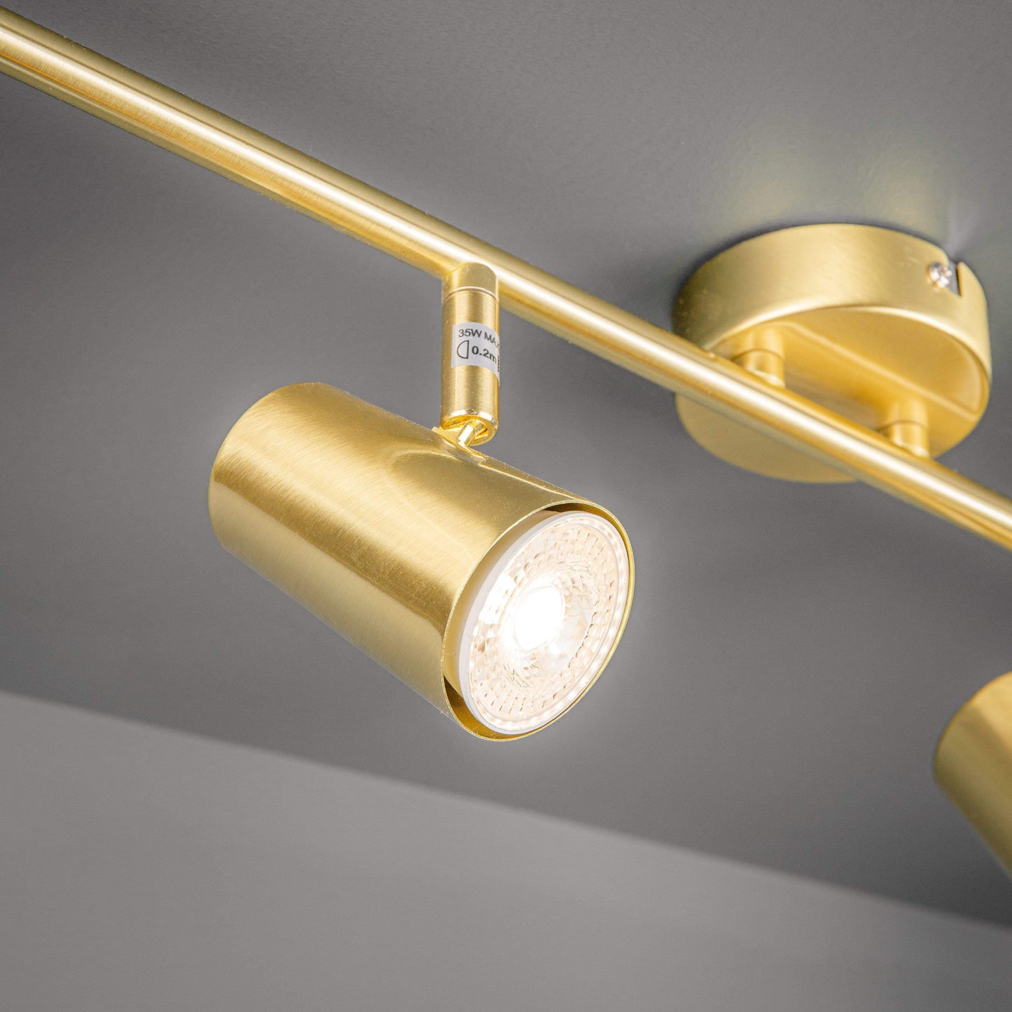 Lights  -  Forum Inlight Harvey Spot 4 Stain Brass/Gold Bar Ceiling Lights  -  50155592