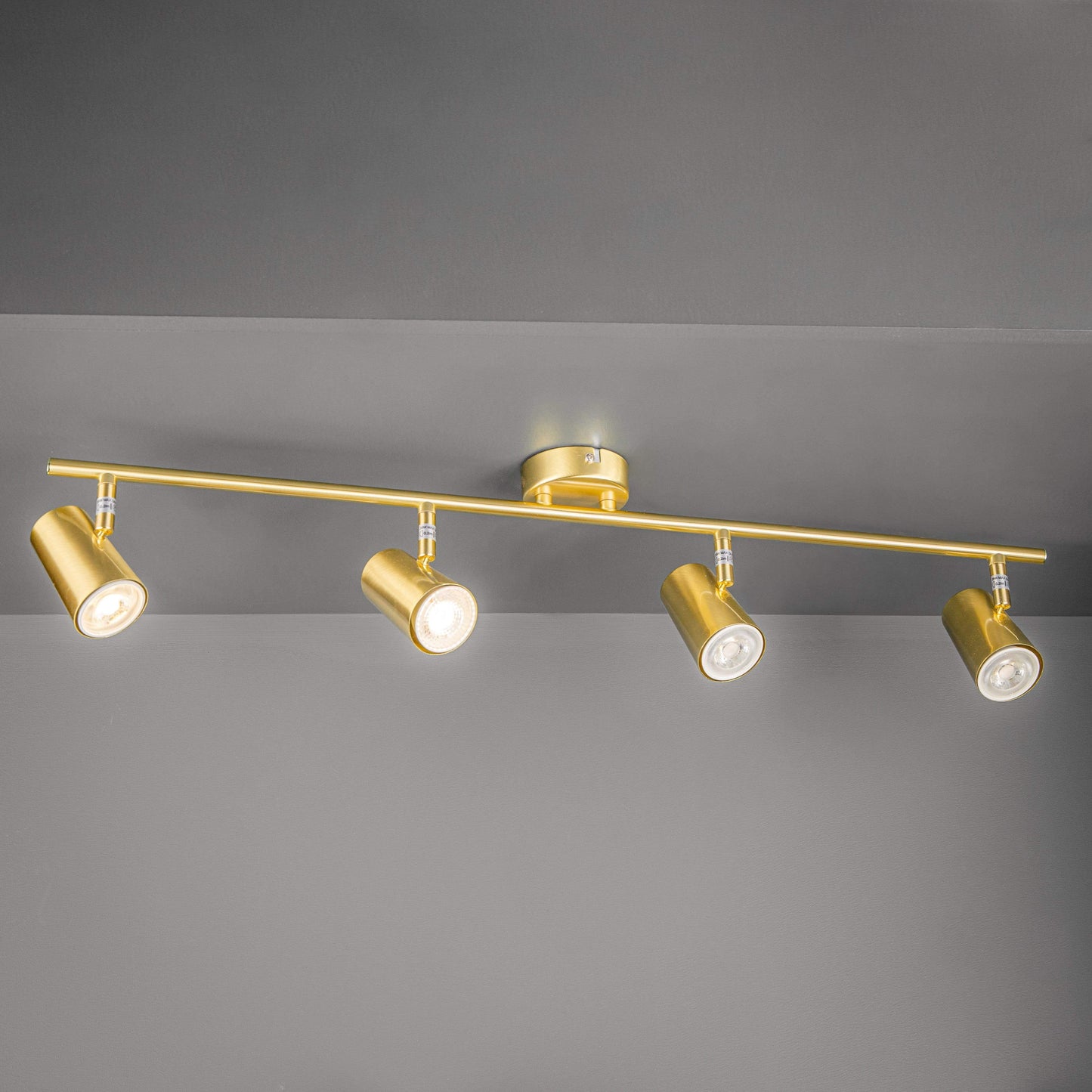 Lights  -  Forum Inlight Harvey Spot 4 Stain Brass/Gold Bar Ceiling Lights  -  50155592