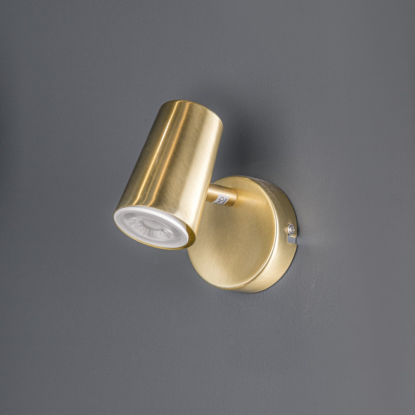 Lights  -  Inlight Harvey 1 Light Single Spotlight Satin Brass Ceiling Light  -  50155593