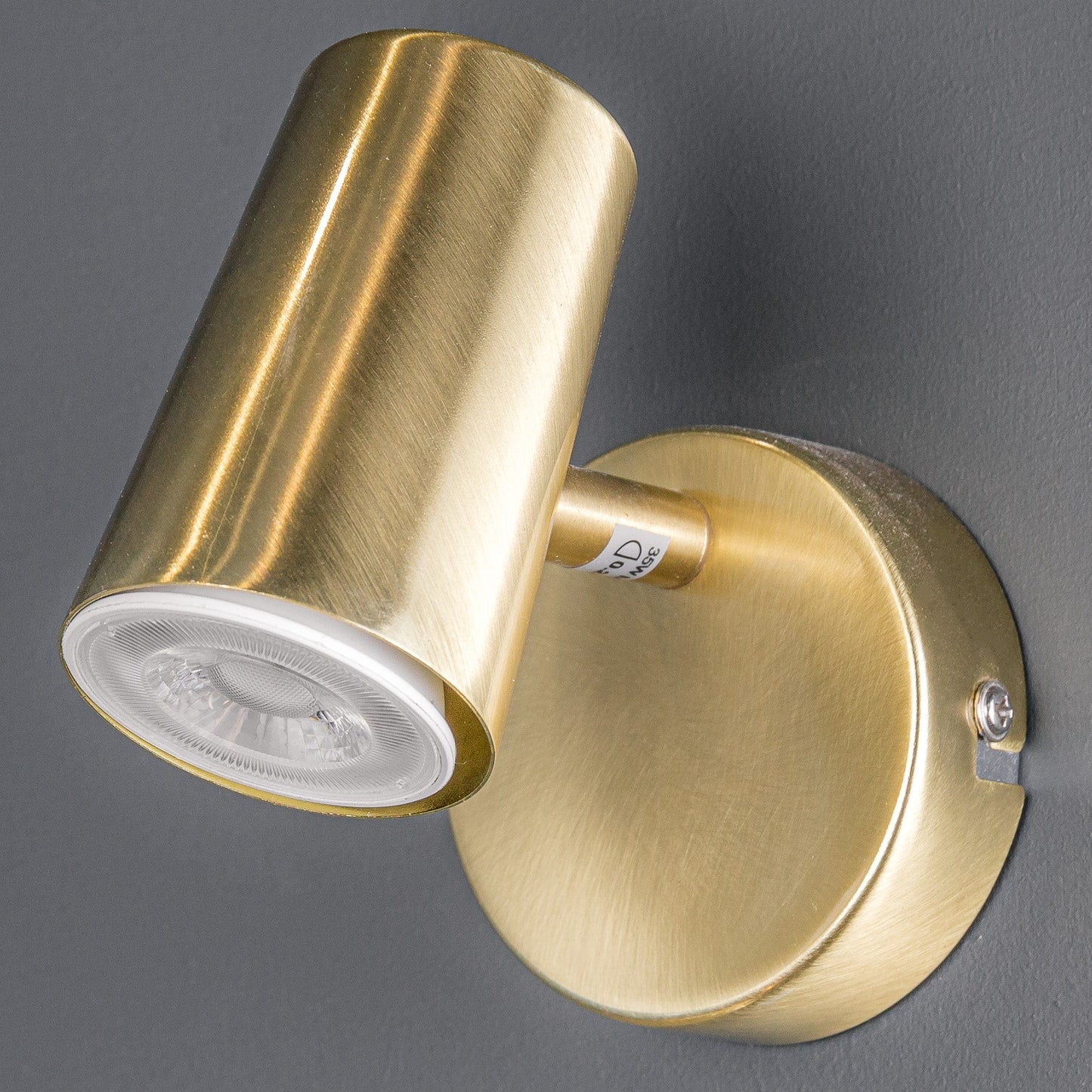 Lights  -  Inlight Harvey 1 Light Single Spotlight Satin Brass Ceiling Light  -  50155593