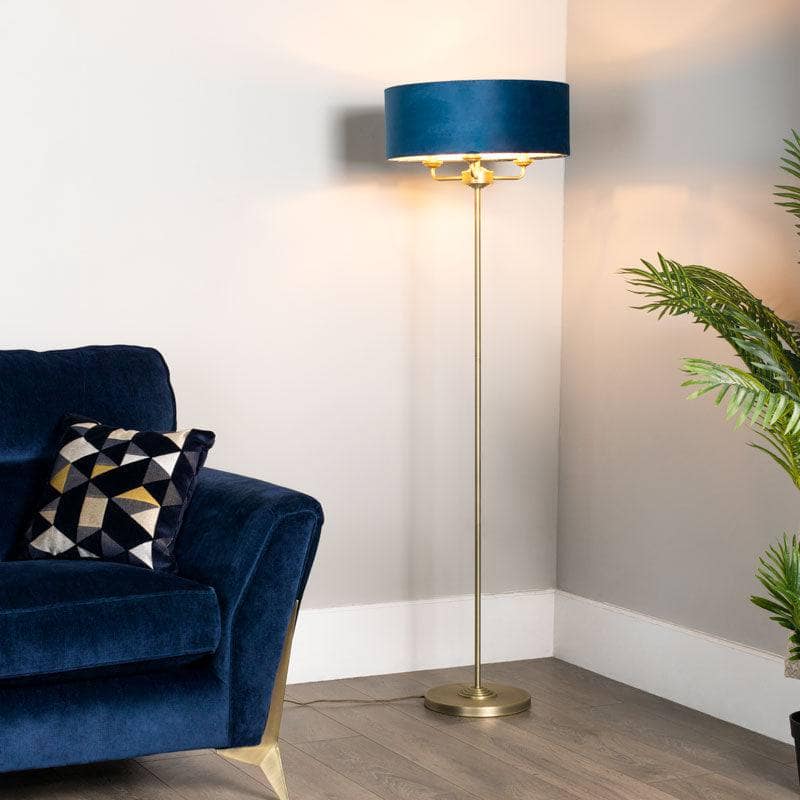 Blue and gold floor 2024 lamp