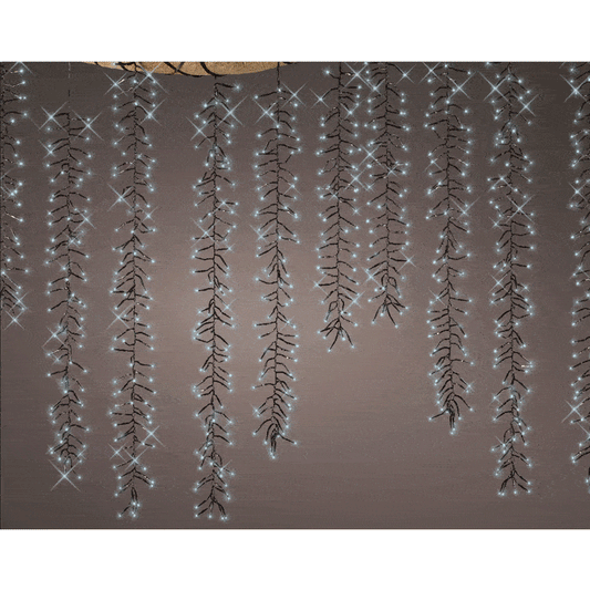 Christmas  -  LED Tree Cascade Cluster Cool White - 18x Drop Cascades  -  60004650