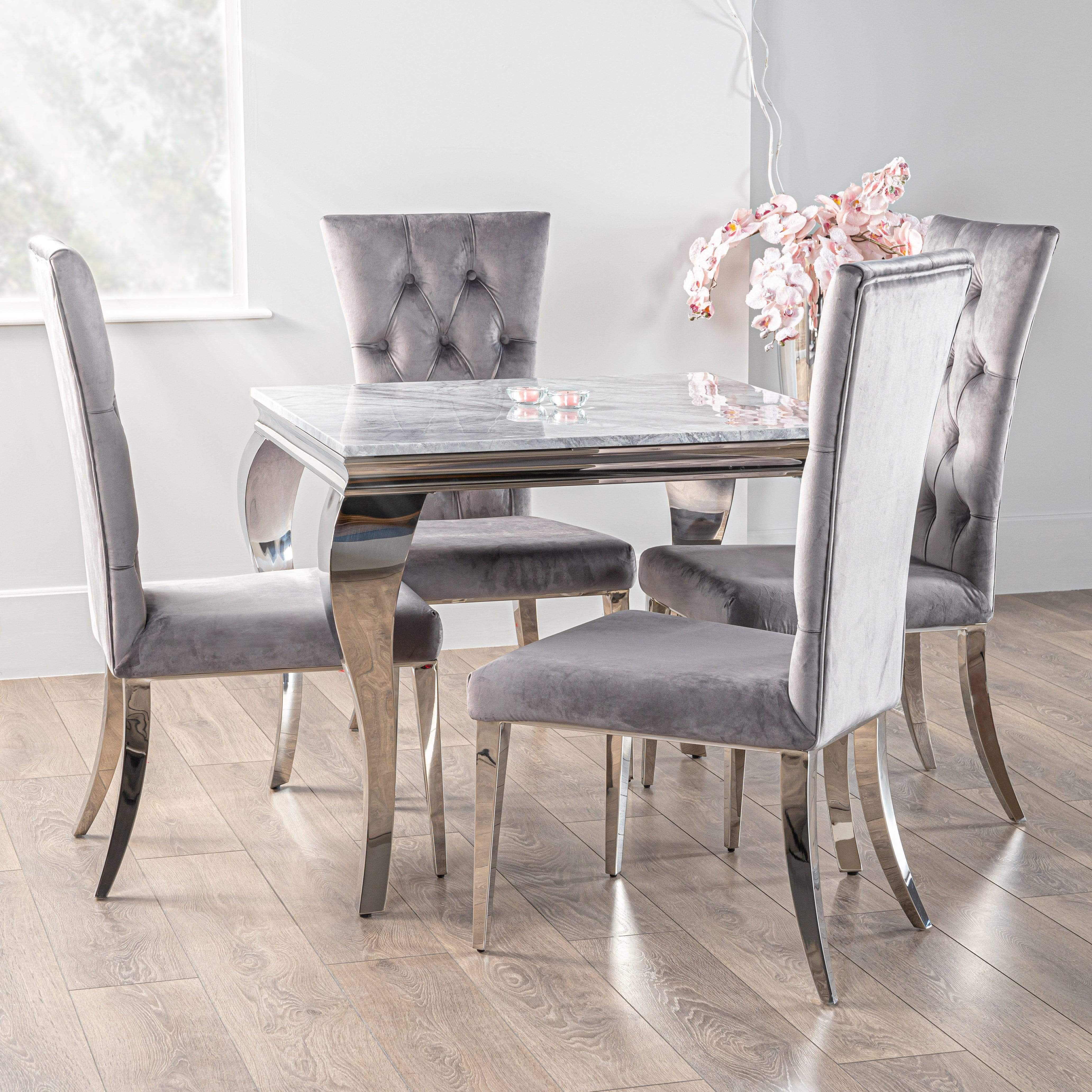 Louis marble best sale dining set