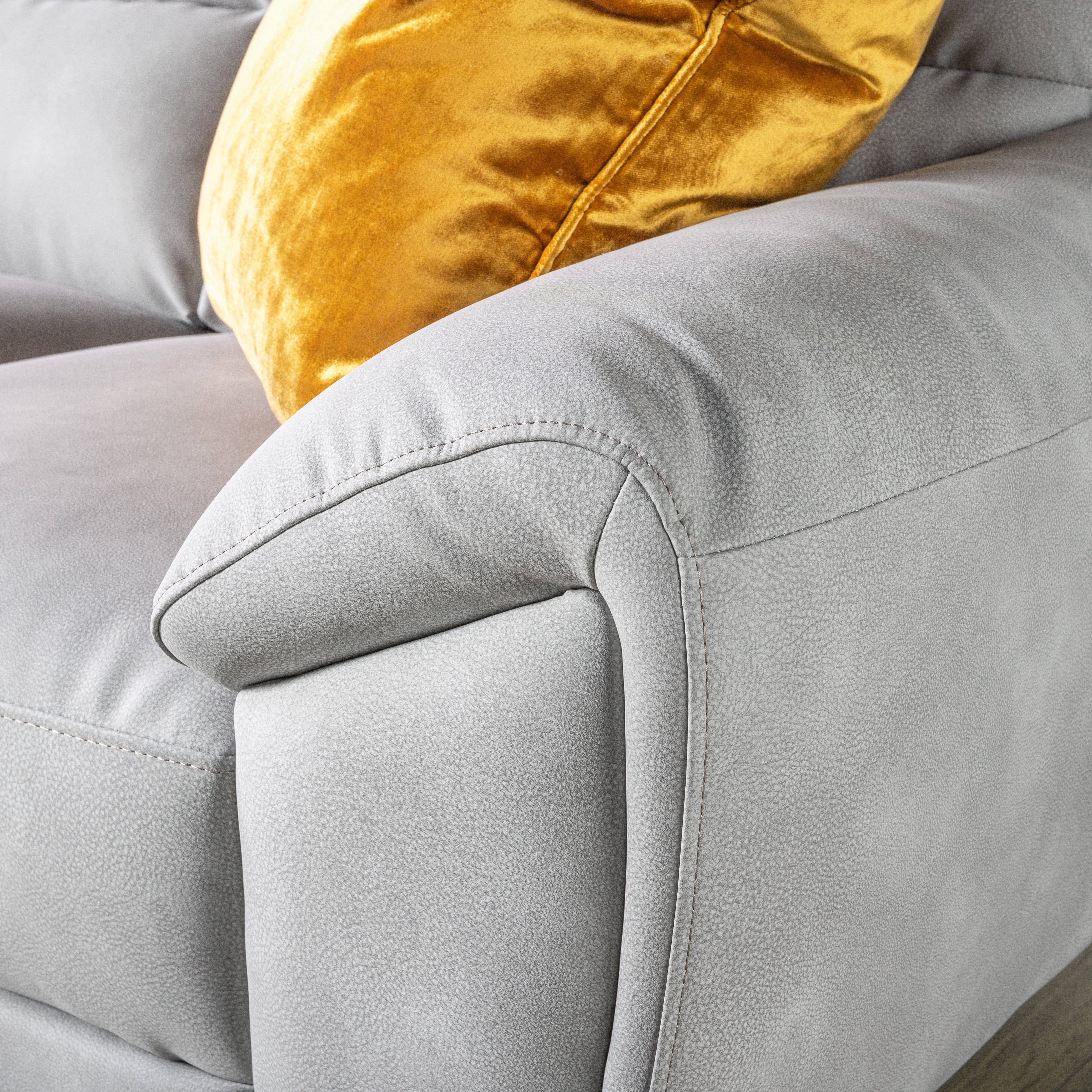 Gray sofa yellow pillows orders