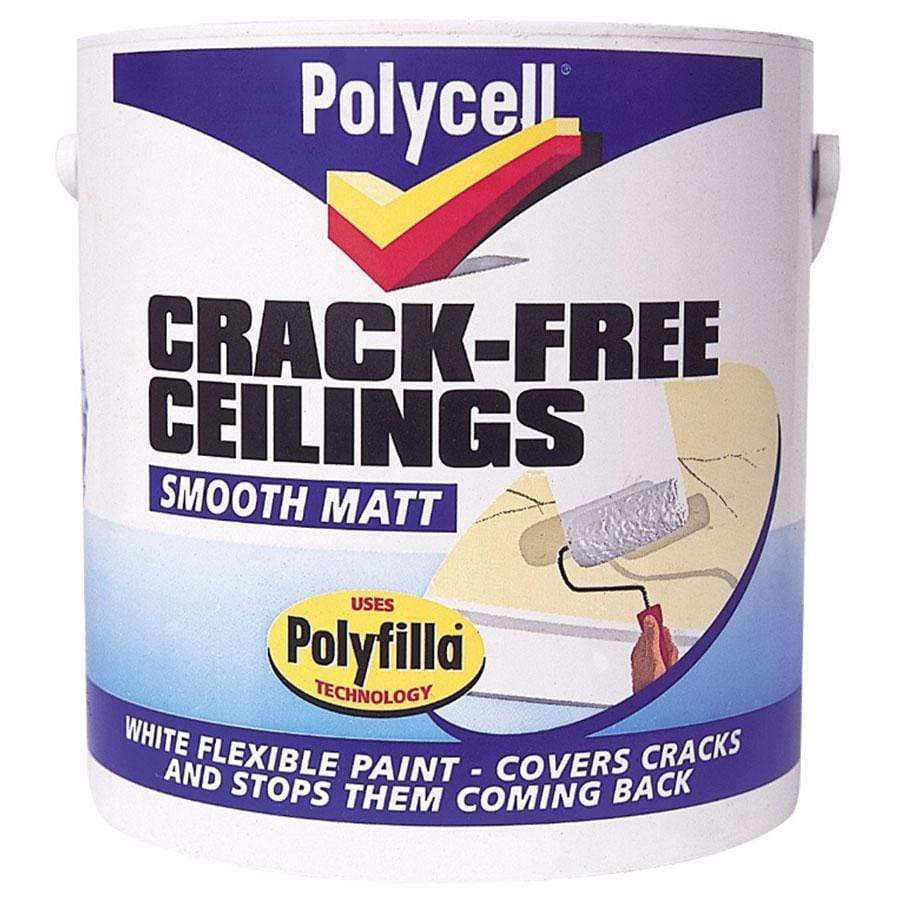 Paint  -  Polycell White Smooth Crack Free Ceiling Matt Emulsion Paint  - 