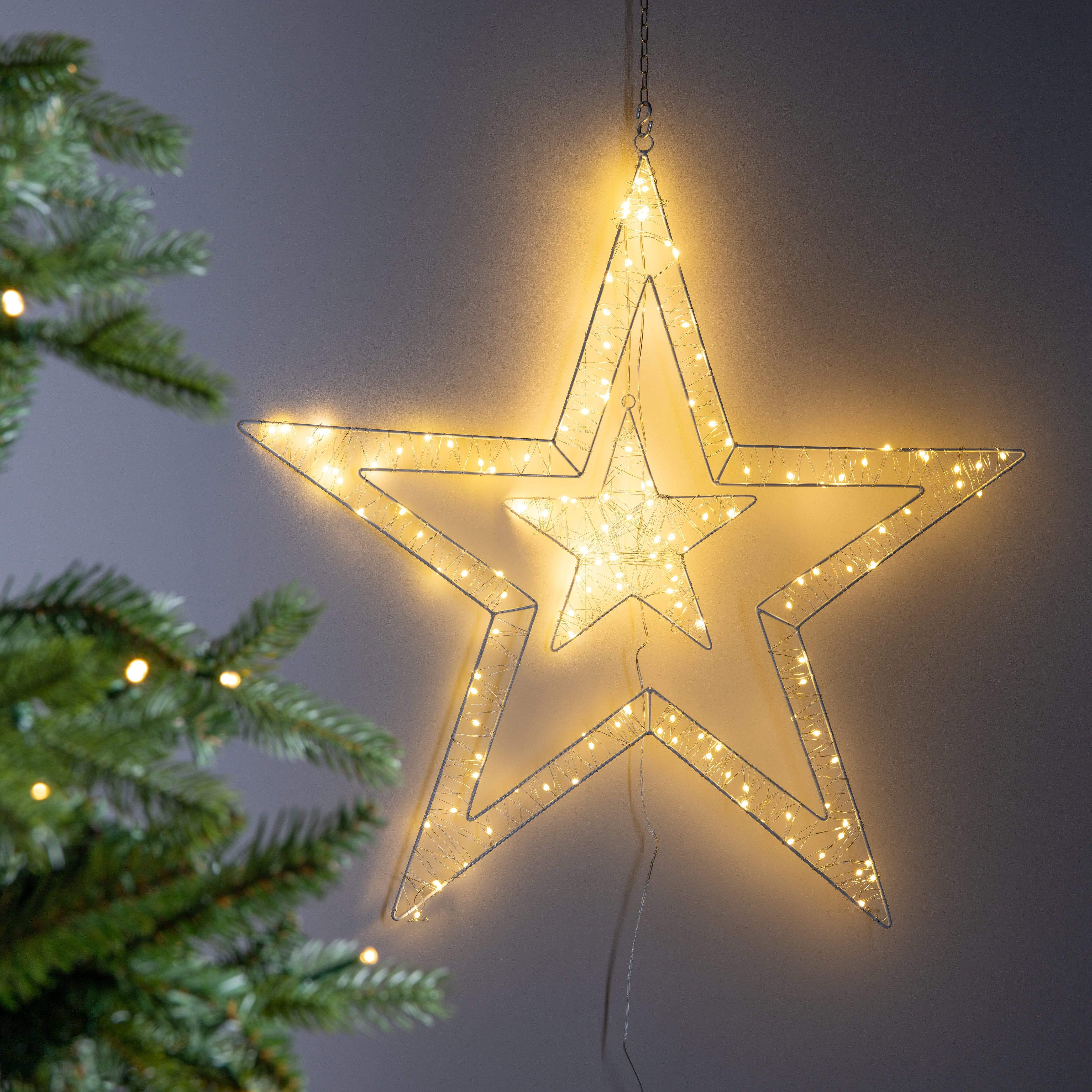 Star shaped online christmas lights