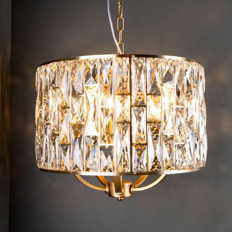 Lights  -  Prism Crystal 5 Light Pendant Gold  -  60003452