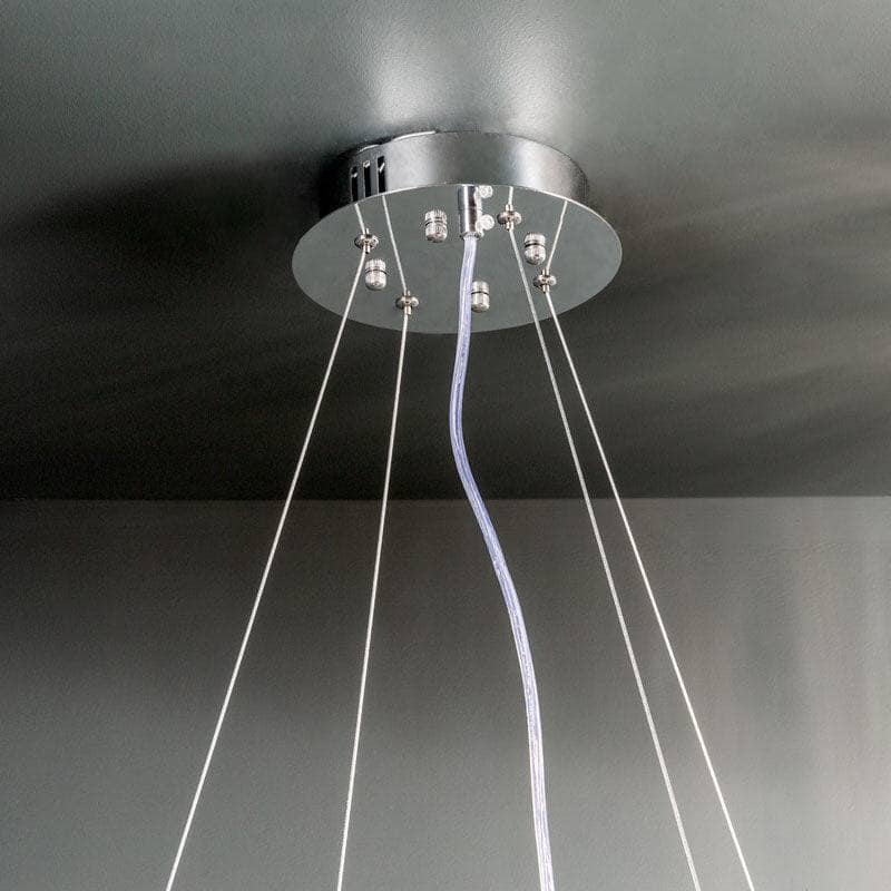 Lights  -  Prism Round 8 Light Pendant Chrome Ceiling Light  -  60003457