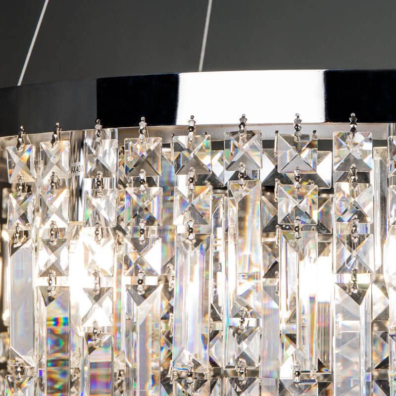 Lights  -  Prism Round 8 Light Pendant Chrome Ceiling Light  -  60003457