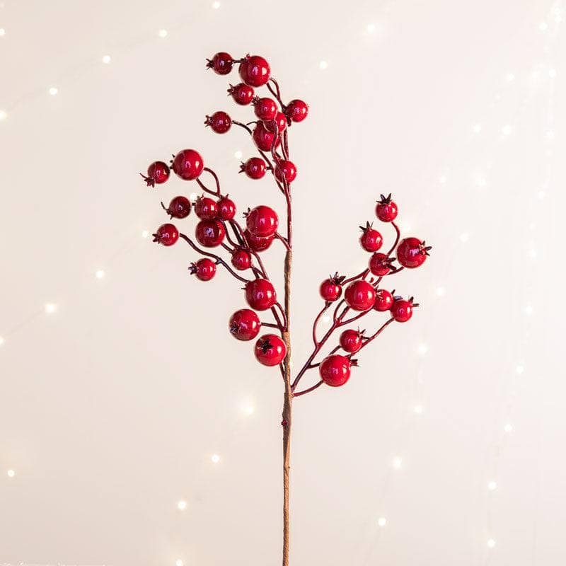 Christmas  -  Red Cranberry Christmas Pick - 45cm  -  60000926