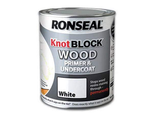 Paint  -  Ronseal Knot Block White Wood Primer And Undercoat 2.5 Litre  -  50103848