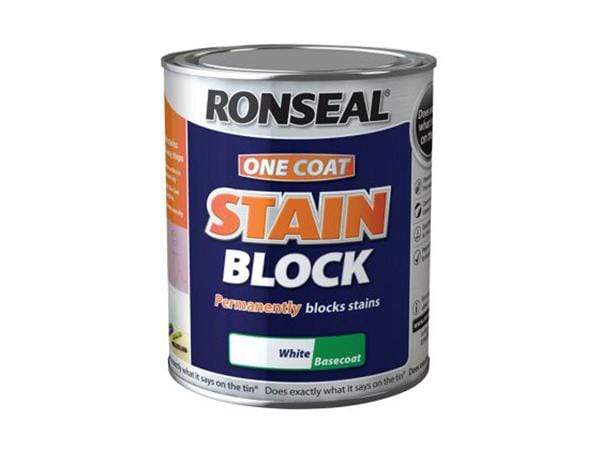 Paint  -  Ronseal One Coat Stain Block 750Ml White  -  50119444