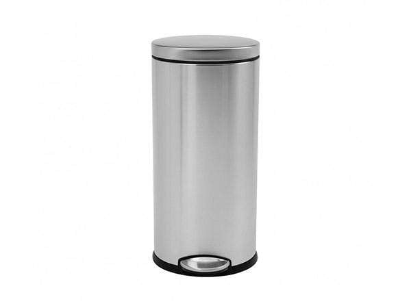 Kitchenware  -  Simple Human Stainless Steel Round 30Ltr Pedal Bin  -  50108719