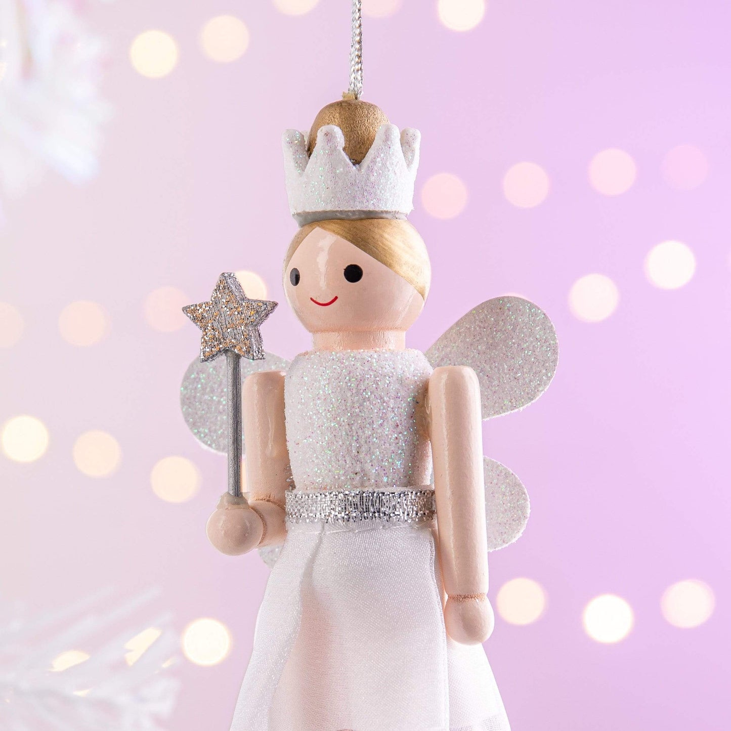 Christmas  -  White Fairycracker Christmas Tree Decoration - 12.5cm  -  60000673