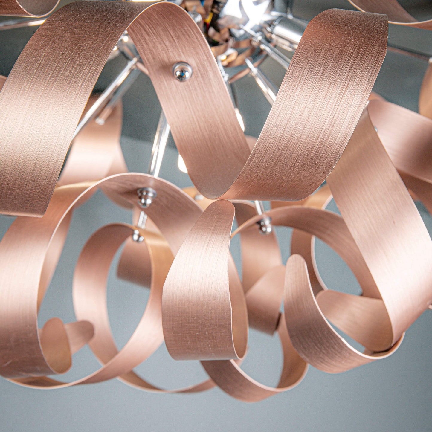 Lights  -  5 Light Flush 60Cm Brushed Copper Ceiling Light  -  50128346